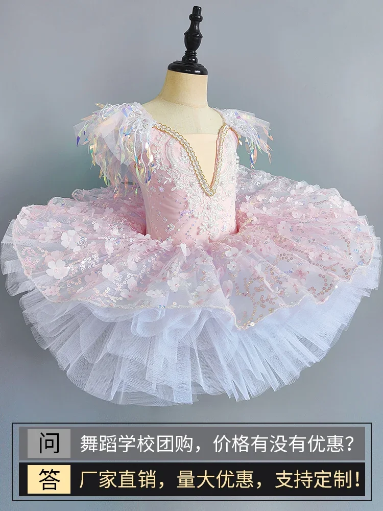 Girls Tutu Dance Dress Dance Clothes Children Swan Lake Performance Clothes Pediatric Tutu Fairy Dress Fall Leotards for Girls