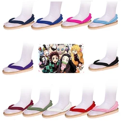 Hot Anime Demon Slayer Kimetsu No Yaiba Cosplay Accessories Kamado Nezuko Cosplay Clogs Kimono Flip-flops Geta Slippers Shoes