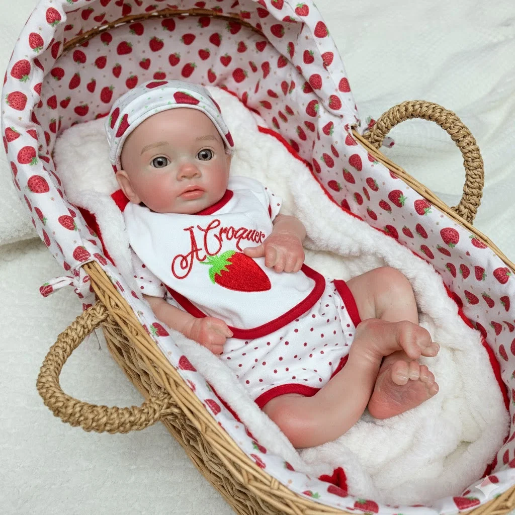 

45cm Open Mouth Tutti bebe reborn de silicona Girl Dolls With Washable & Painted Skin Soft Handmade Newborn Silicone Girl Dolls