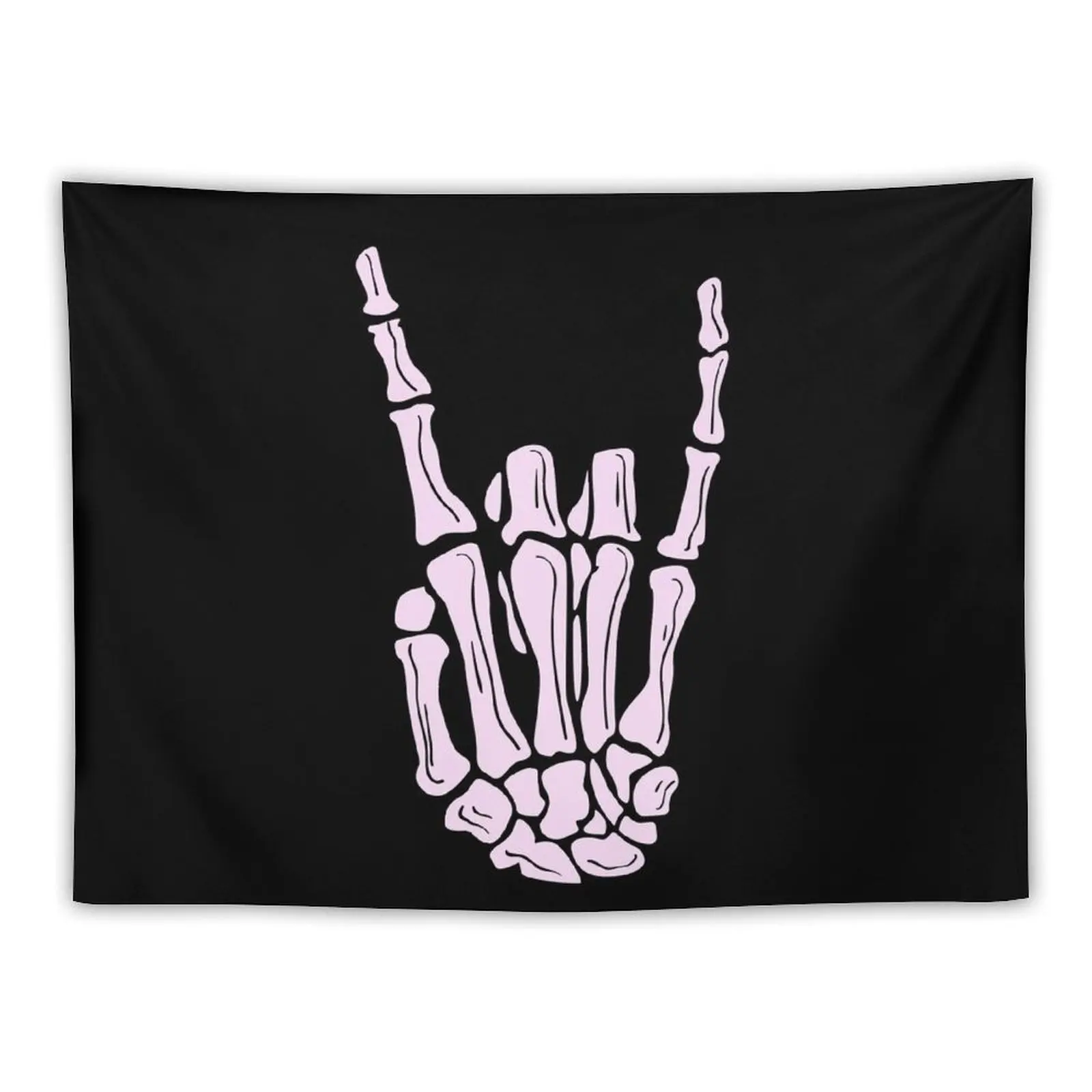 

Rock 'n' Roll - Skeleton Rocker Chick Tapestry Korean Room Decor Luxury Living Room Decoration Decoration For Home Tapestry