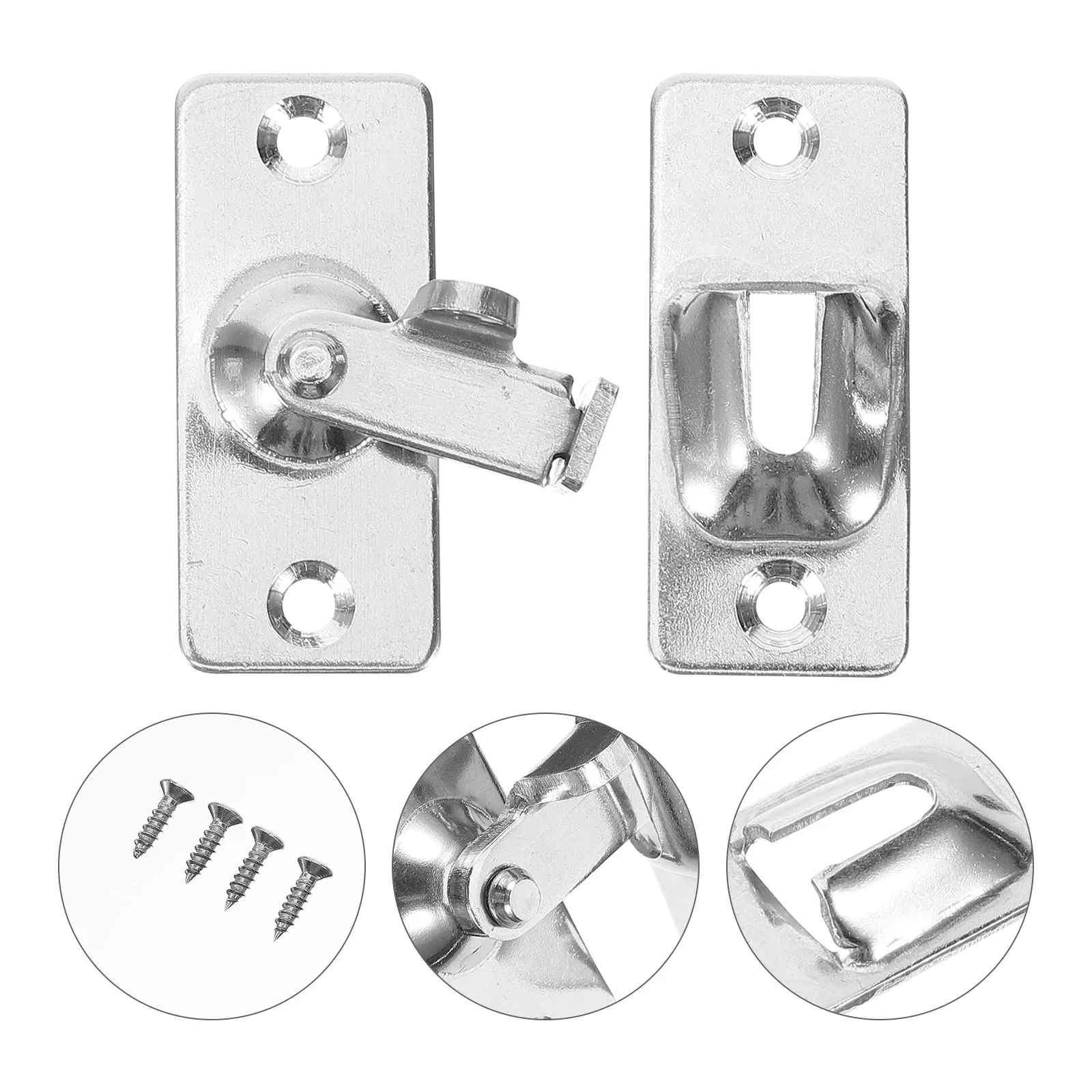 

Shower Door Latch Slide Lock Heavy Duty Sliding Bolt Cabinet Wardrobe Bedroom Bathrooms Stainless Steel Security niture