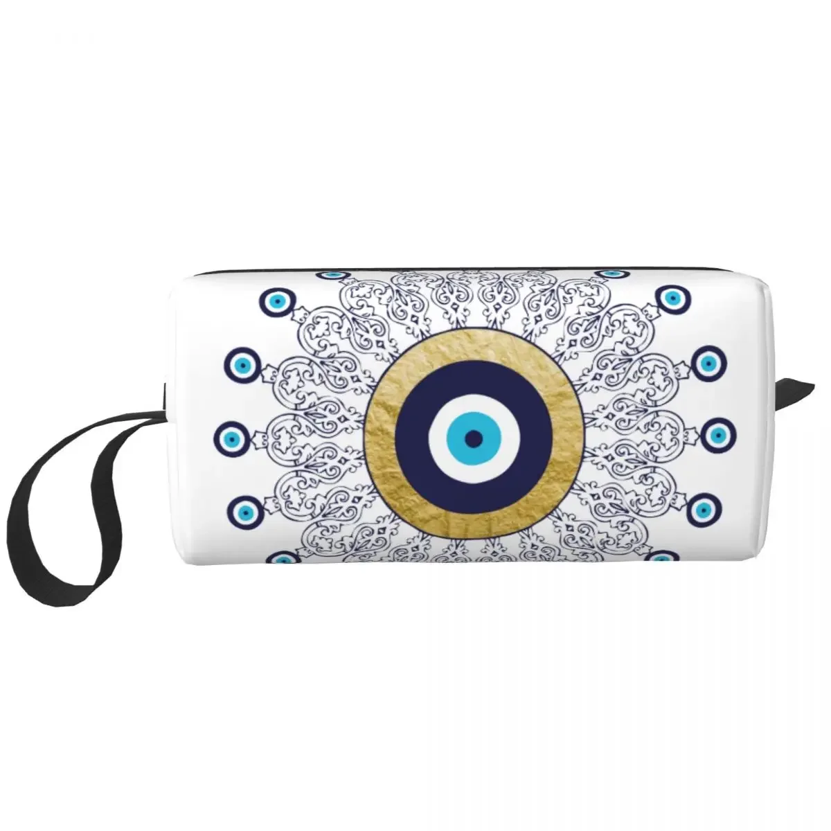 Nazar Evil Eye Mandala Makeup Bag Pouch Cosmetic Bag Men Women Lucky Charms Greek Amulet Toiletry Bag Dopp Kit