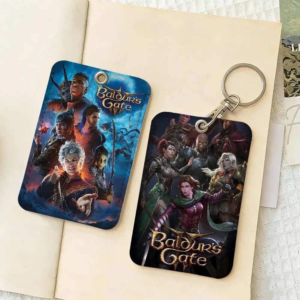 Game B-Baldurs Gate 3 Cute Cartoon Inteated Elevator Card Acc Control Card Keychain Protective Cover Gift Keychain