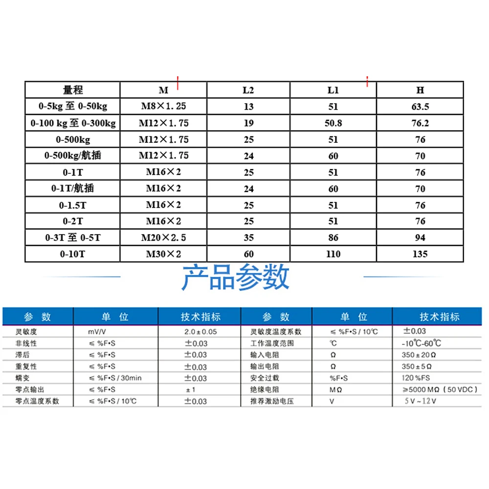 S Type Weighing Sensor Measuring Force Pressure Pulling Force Weight High Precision Load Cell Module 5KG 50KG 100KG 1T 5T 10T