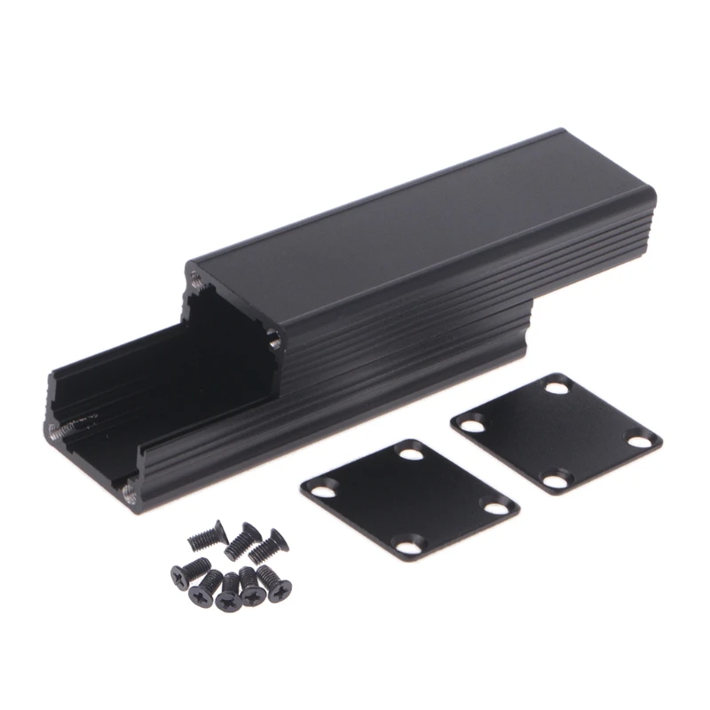 Boîtier noir en aluminium extrudé pour projet électronique DIY, 80x25x25mm, nouveau