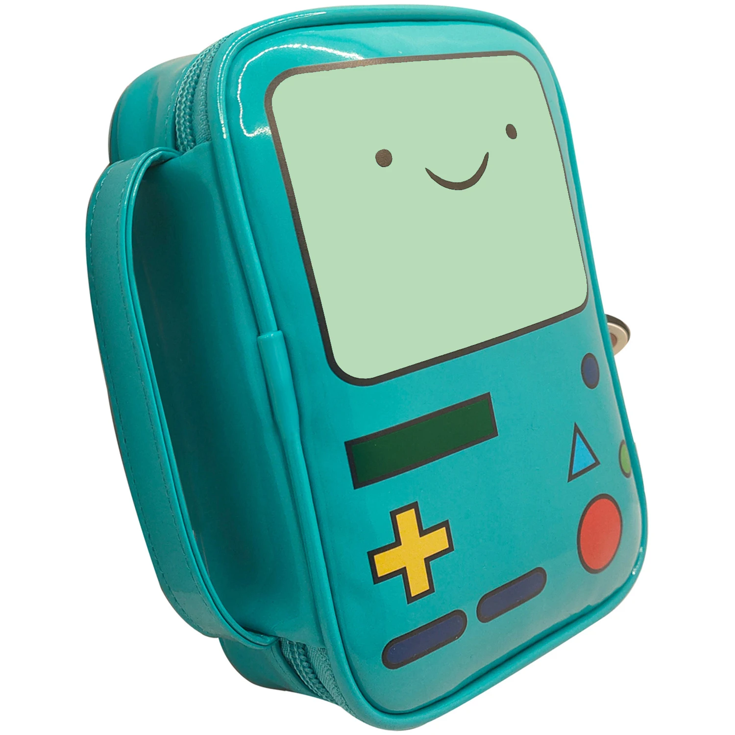 Adventure Time-Bolsa de maquillaje BMO para mujer, neceser de viaje reutilizable, organizador de lápices