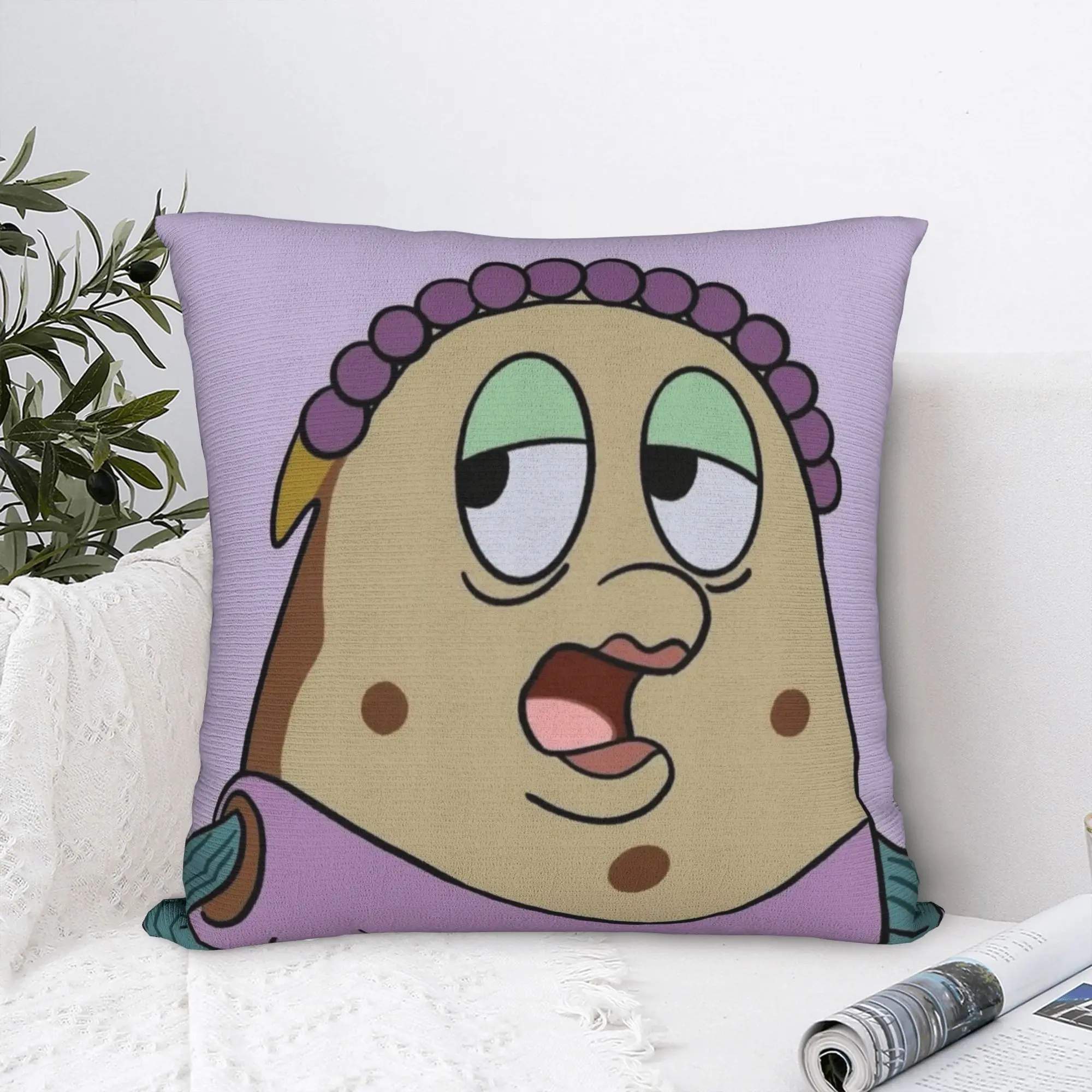 Bikinis Bottom Residents Cartoon Fish Pillowcase Polyester Cushion Cover Decorations Marine Throw Pillow Case Cover Chair 18'