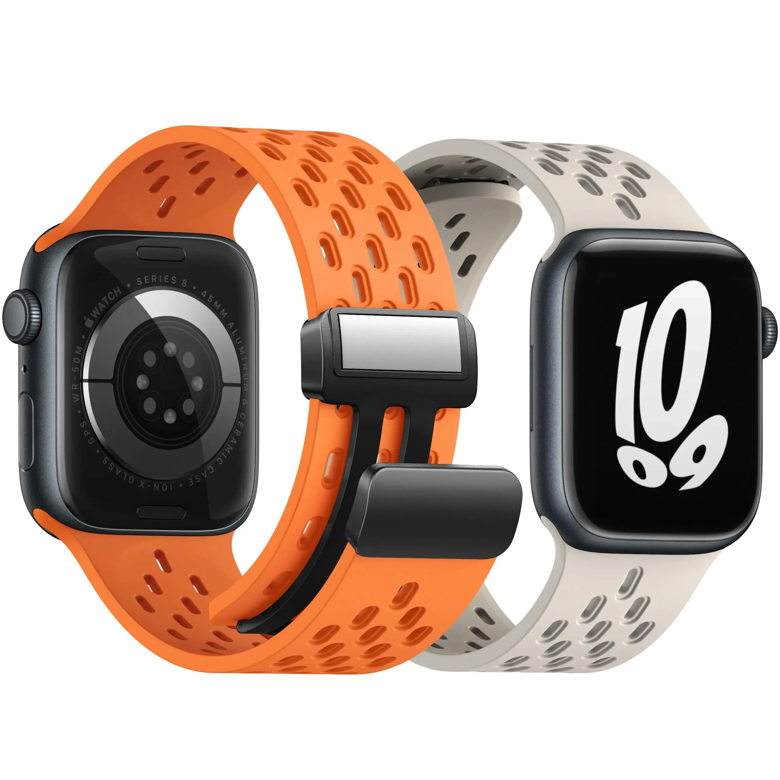 

Magnetic Silicone Strap For Apple Watch band 44mm 40mm 49mm 45mm 41mm 38mm 42mm correa bracelet iWatch series 9 7 6 8 se ultra 2