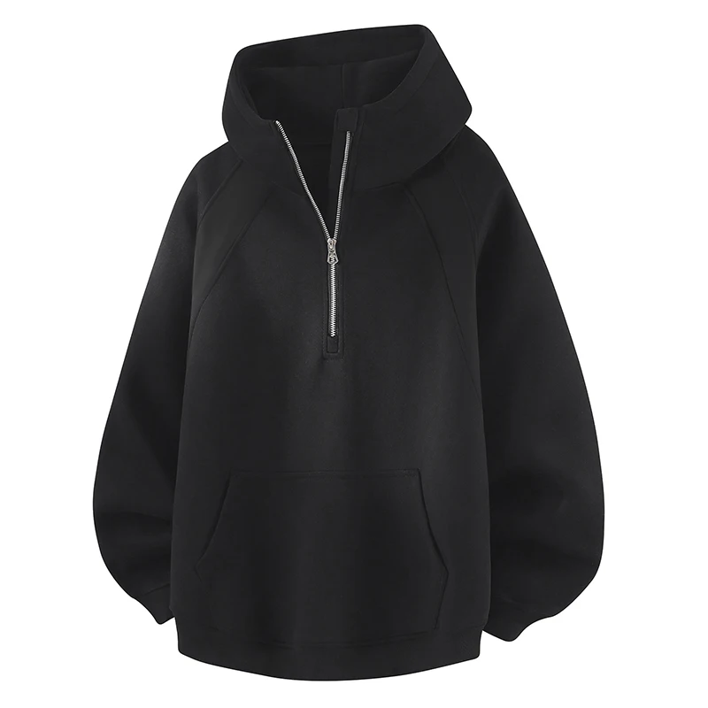 Men Embroidery Fleece Hooded Hoodies 2025 Mens Oversized Korean Harajuku Sweatshirts 7 Colors Black Oversized Hoodie