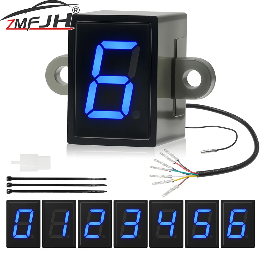 6-Gang-Display LED Motorrad Ganganzeige Display Off-Road Motorrad Motocross Wasserdicht Motor Getriebe Display Zubehör