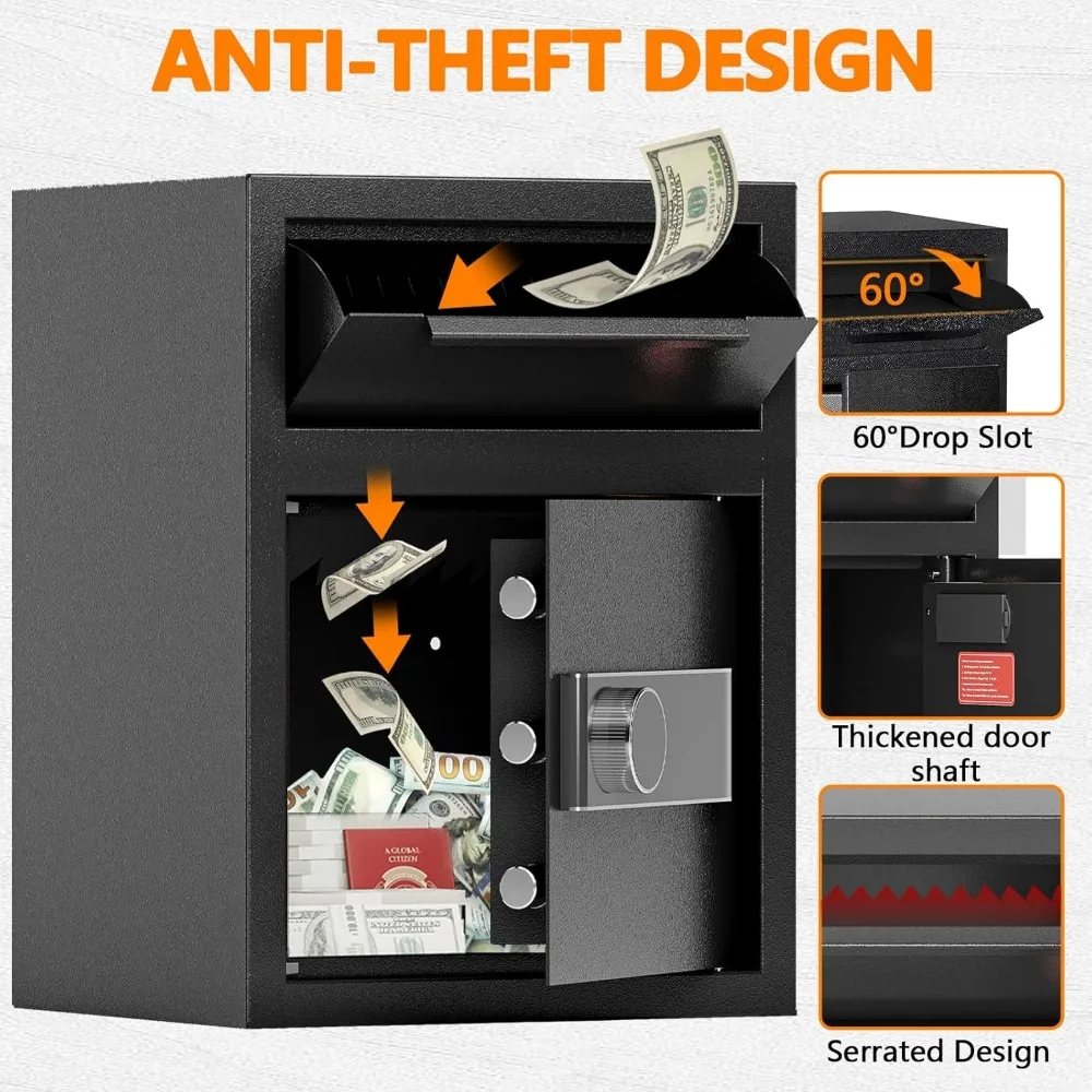 18 Cubic Feet Digital Combination Fireproof Safe with Front Drop Slot and Anti-Fishing Feature