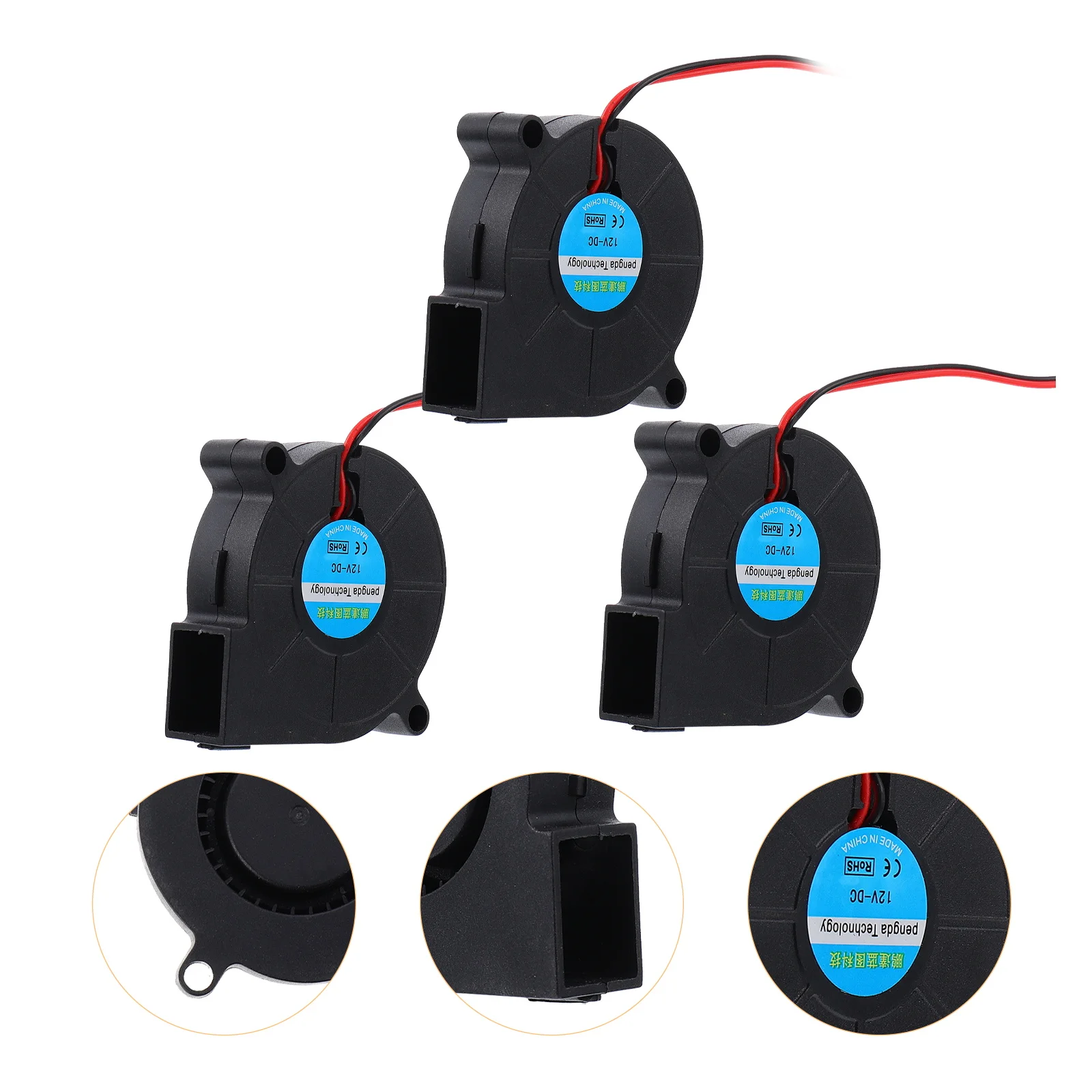 

3 Pcs Turbine DC Blower Fan 3D Printer Cooling Parts Replacement Accessories Air Cooler Plastic Environmental Protection Safety