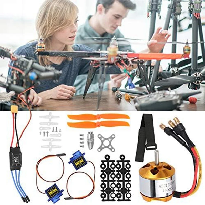 Moteur 2212 1400KV + hélice 8060 + servo SG90 9G + 30A count60 ESC, pièces d'hélicoptère RC pour hélicoptère quadrirotor RC