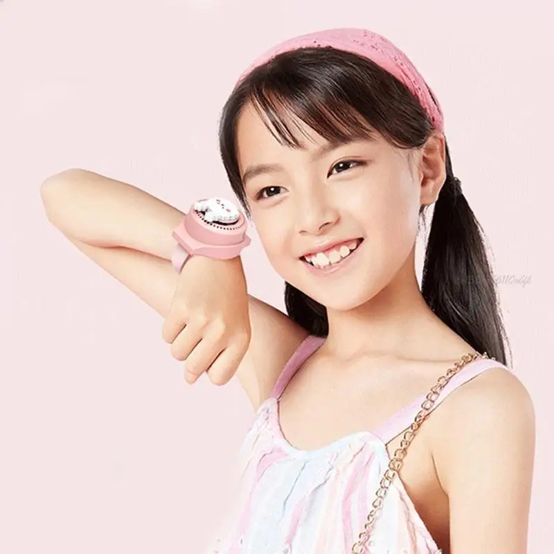 27RB MINI WRIST WATCH FAN الأطفال المحمولة صامتة شاهد مروحة كهربائية صامتة USB قابلة لإعادة الشحن المبرد الصيفي المبرد