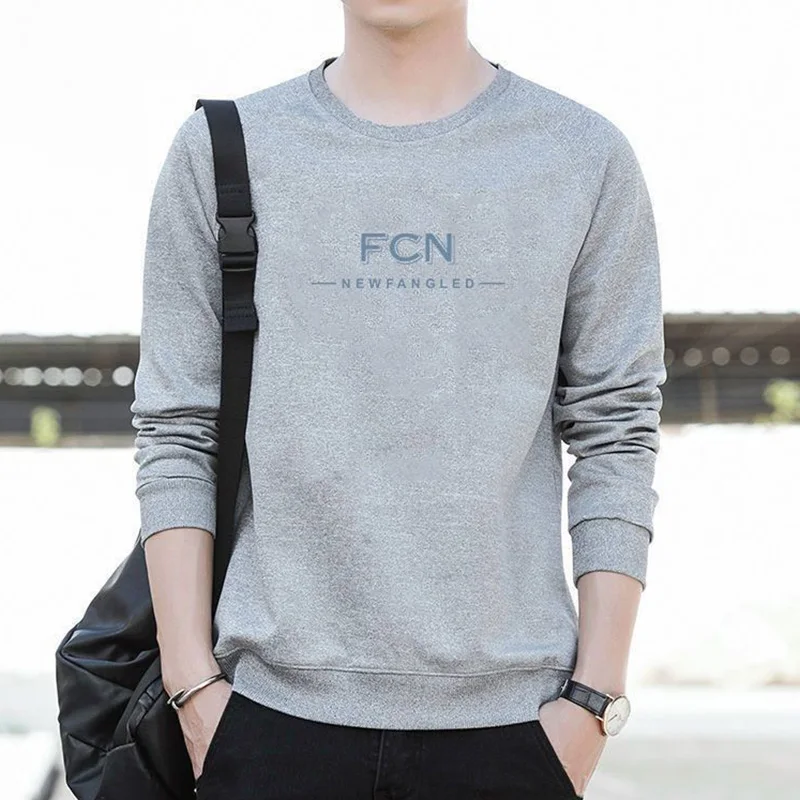 Fashion O-Neck All-match Printed Sweatshirt Men's Clothing 2023 Autumn New Oversized Casual Tops Long Sleeve Korean Sweatshirts
