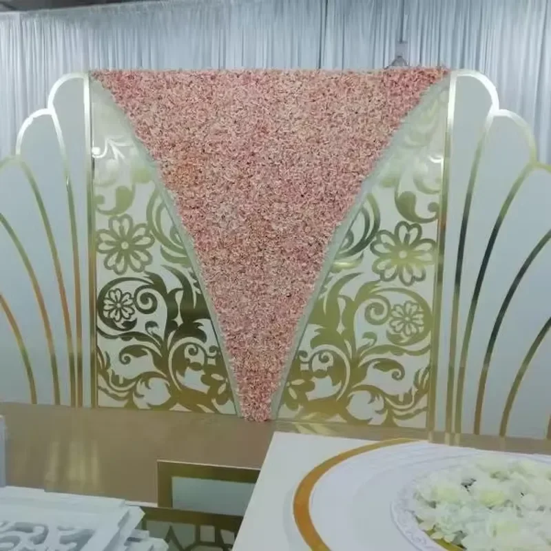 Modern Classic Simple Acrylic PVC Flower Wall Wedding Backdrops Hot Sale Items for Wedding Supplies