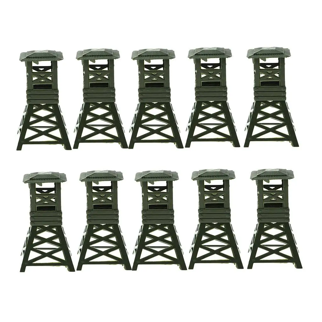 10Pcs Army Toy Watch Tower Watchtower Action Figure Tower