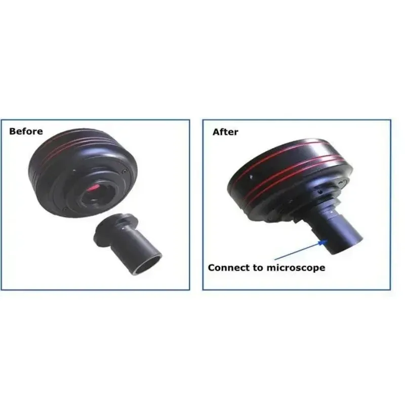 Standard Microscopio Camera C Mount Lens Adapter 23.2mm Tube Connecting to Electronic Eyepiece Microscope Accesorio Telescopio