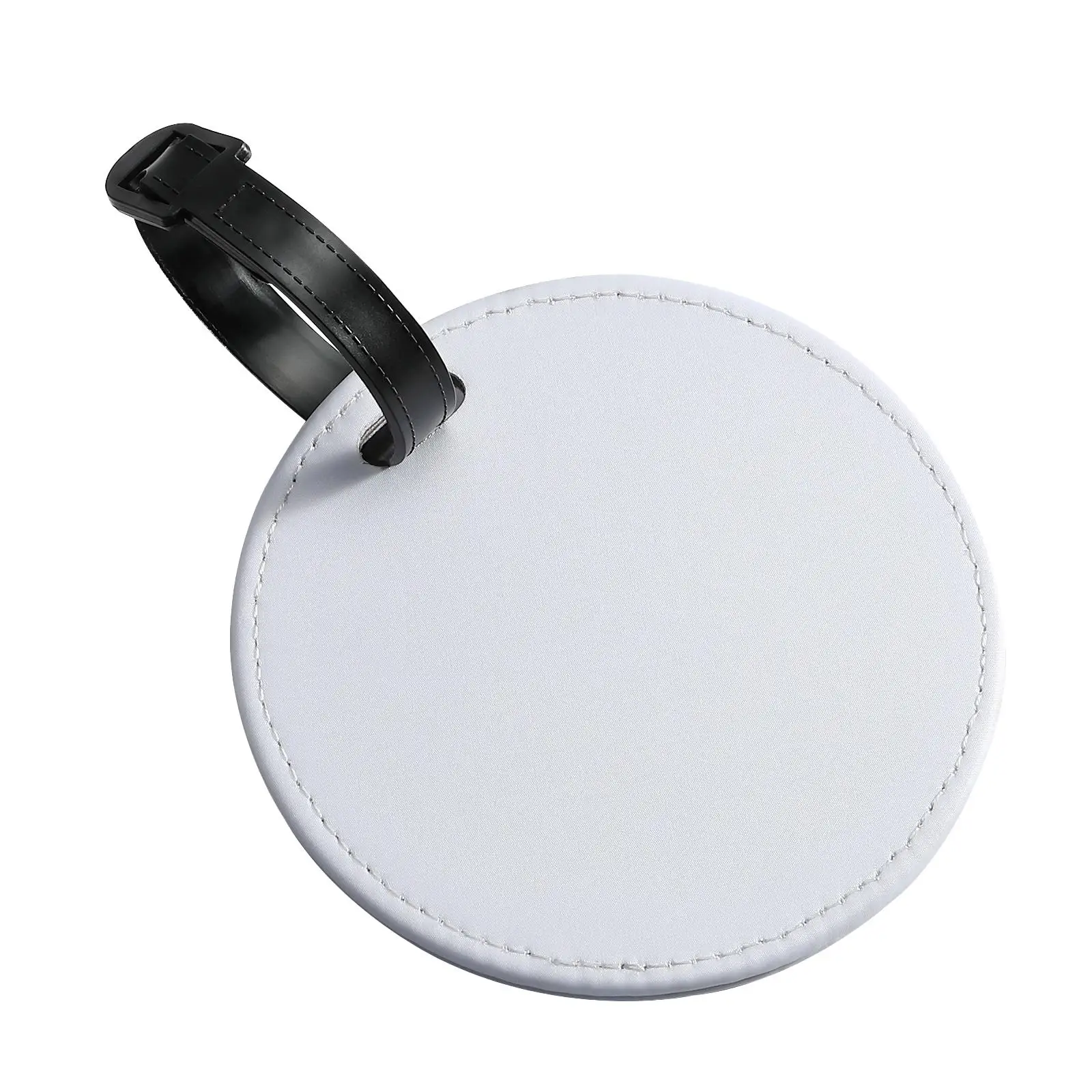 Travel Luggage Tag PU Leather Blank Double Sided Print Name Label for Suitcase Bag Baggage Identifier