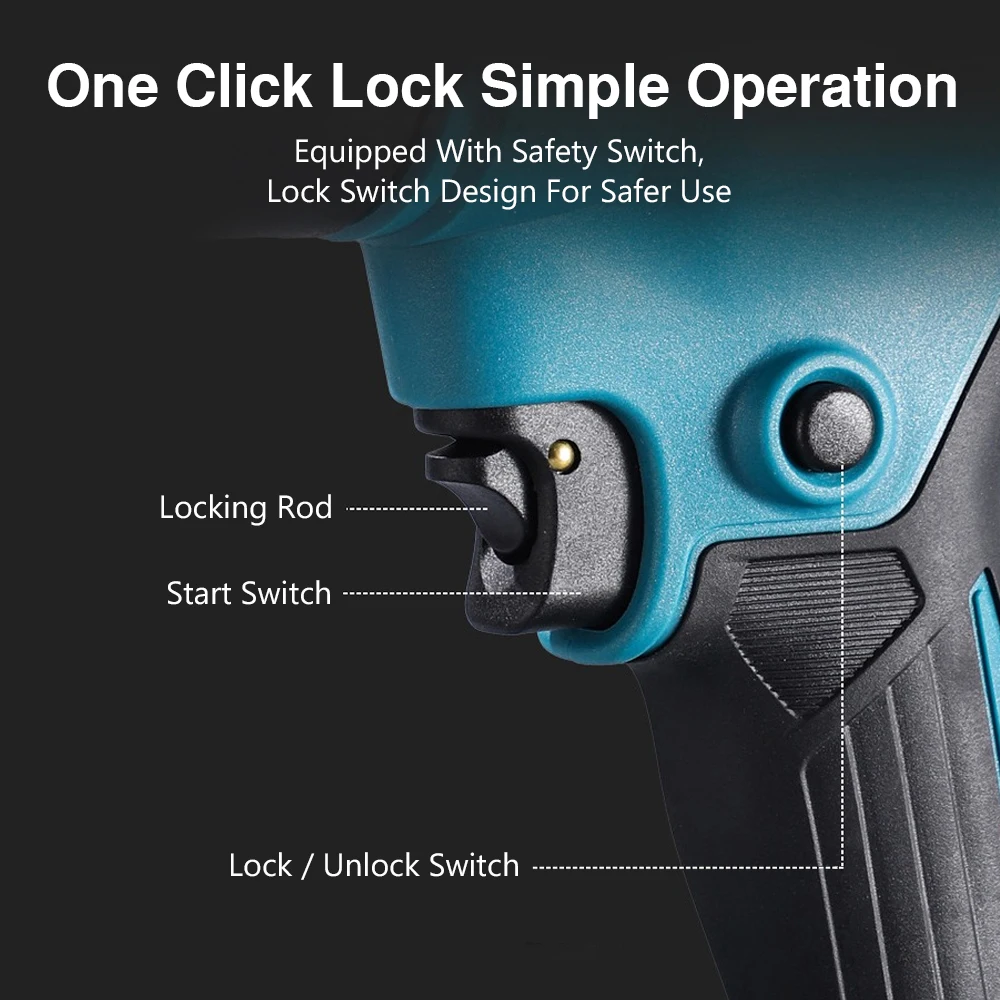 Беспроводная тепловая пушка Портативный ручной электрический вентилятор горячего воздуха с 3 насадками Светодиодный дисплей для 18 В Makita Style Industrial Home Hair