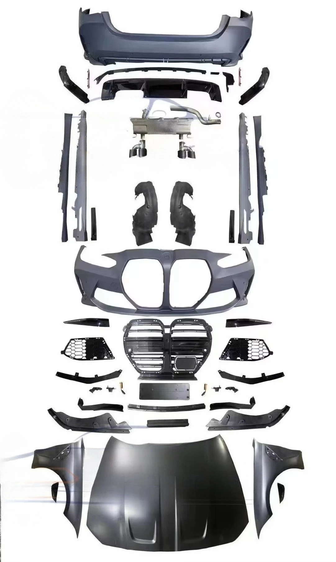 Auto Parts For 4 Series G22 Change M4 Wide Body Kit Front Rear Bumper Assembly Grill Engine Covers