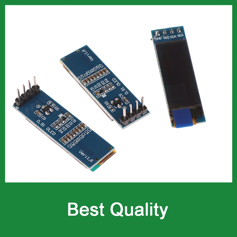 0,91-дюймовый белый/синий OLED-экран, 128X32 ЖК-дисплей со светодиодной подсветкой SSD1306, модуль, совместимый с IIC i2C Arduino