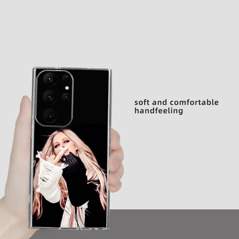 A-Avril Ramona Lavigne Phone Case for Samsung Galaxy S24 Ultra S22 S23 Ultra S21 S20 5G Protective Silicone TPU Funda