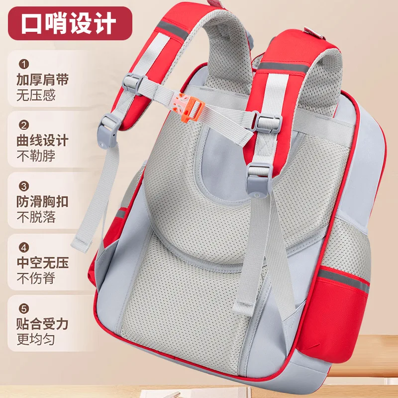 British Style Backpack for Grades 1-4,Spine-Protection School Bag for Boys Girls,Ergonomic Kids Backpack,Back to School