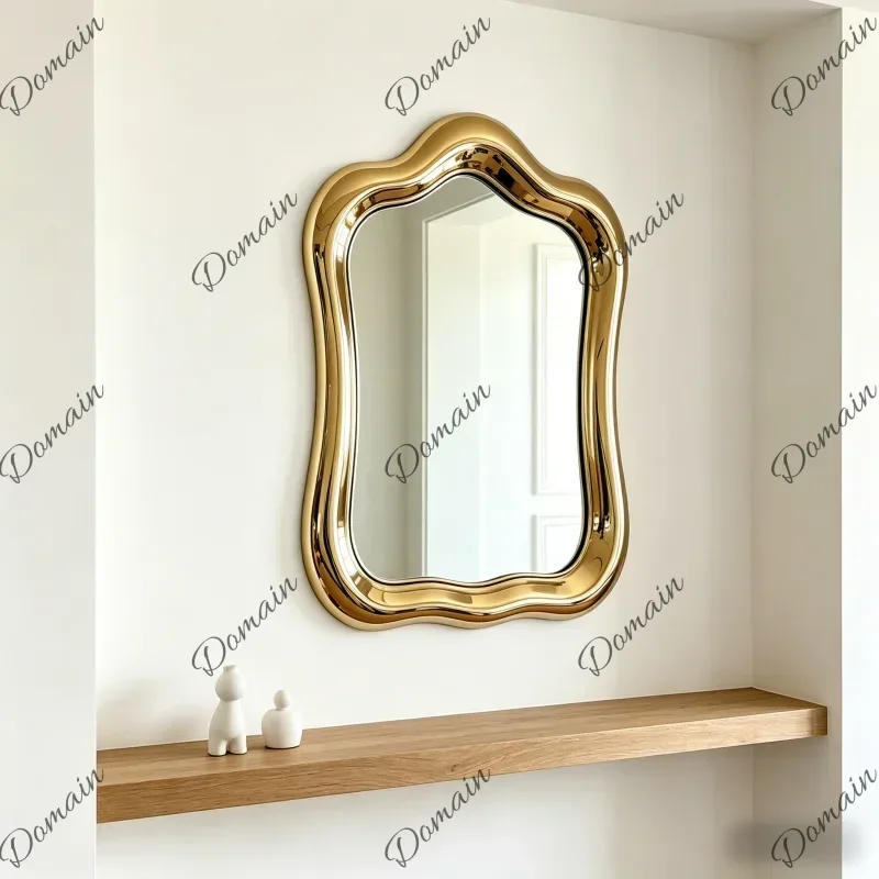 Stainless Steel Wall Mirror Creative High-Grade Home Villa Shop Hotel Decorative Reflective Metal Art for Interior Design
