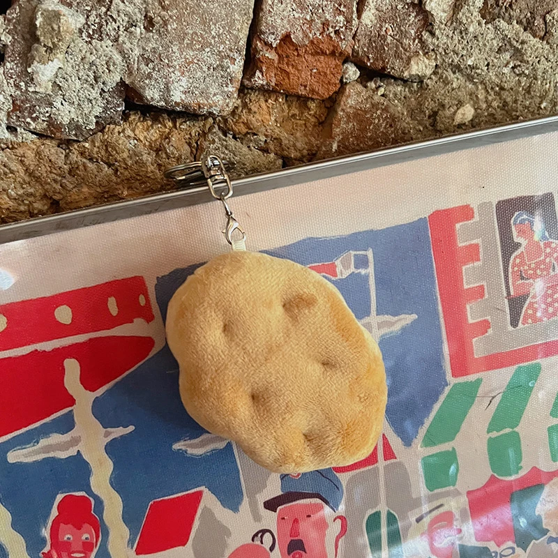 Breloques de sac à dos en peluche de style coréen, clé de pomme de terre, jouet beurre, pendentif doux de dessin animé, cadeau unique