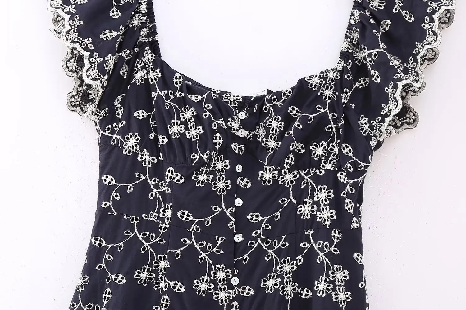 KONDALA Chic Sexy 2025 Summer Embroidery Woman Dress Single Breasted Holiday Long Dress Slim Sleeveless Female Midi Vestidos