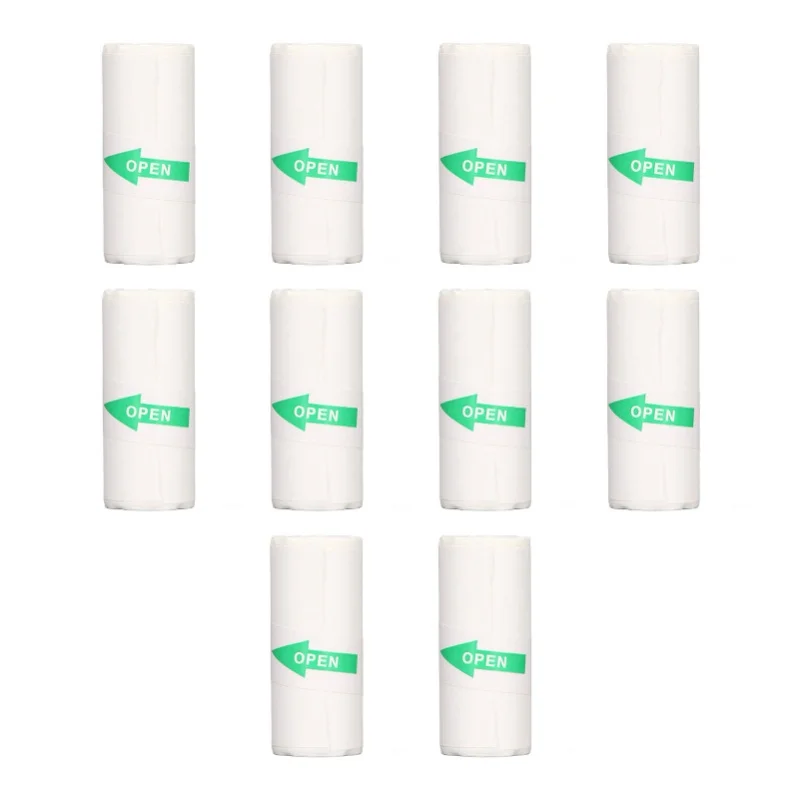 

10 Roll Thermal Printer Paper Portable Thermal Self Adhesive Mini Printing Paper For Label Wrong Questions Photo 57x25mm