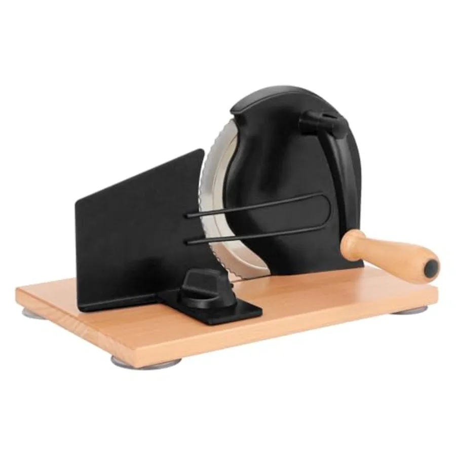 

Manual Bread Slicer with Hand Crank for Even Slices Adjustable Thickness Cutter Perfect for Homemade Sourdough Sandwiches Toast