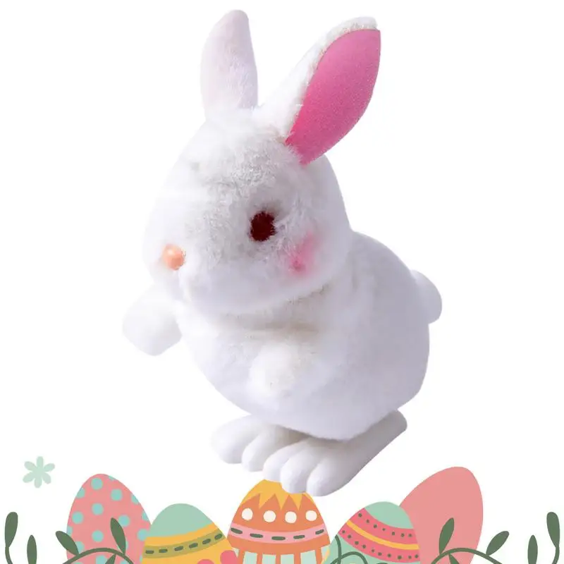 Lapin Sauteur en Peluche pour Enfants, Jouet à Remonter, Mignon, Mécanisme Mécanique, Pâques