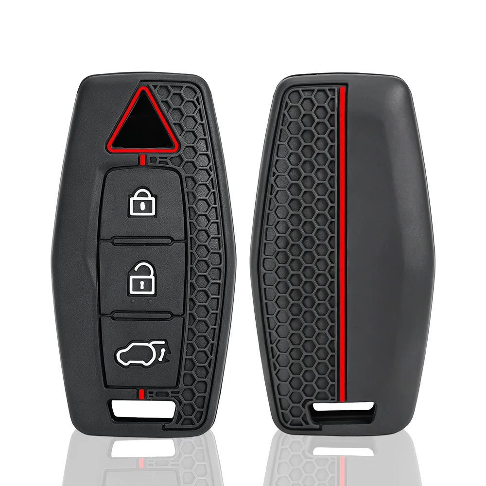 Silicone Car Smart Key Case Cover For Mitsubishi Outlander 2023 2022 3 Bottons Auto Remote Key Shell Fob Holder Accessories view 2