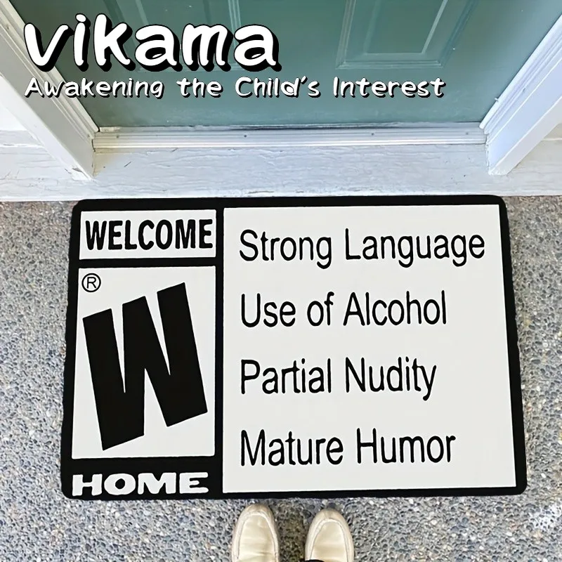 VIKAMA American English Crystal Pile Home Decorative Carpet Kitchen Bathroom Entryway Hallway Non-Slip Machine Washable Mat