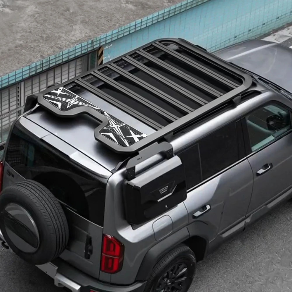 Car Accessories Aluminium Roof Racks Flat Rooftop Cargo Carrier Ladder Luggage Roof Rack for BYD Formula Leopard 5