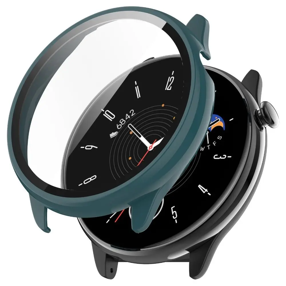 Hard Full Edge Glass Screen Protector Case Shell Frame For Amazfit GTR Mini Smart Watch Protective Bumper Cover