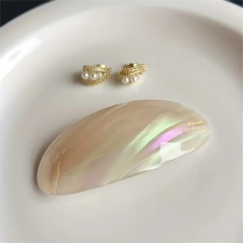 Französische Retro- und Elegante Haarspangen - Retro-Haarspangen für niedrige Pferdeschwänze, Oval Geformt, Perfekt für Lässige und Formelle Frisuren – Detail 4