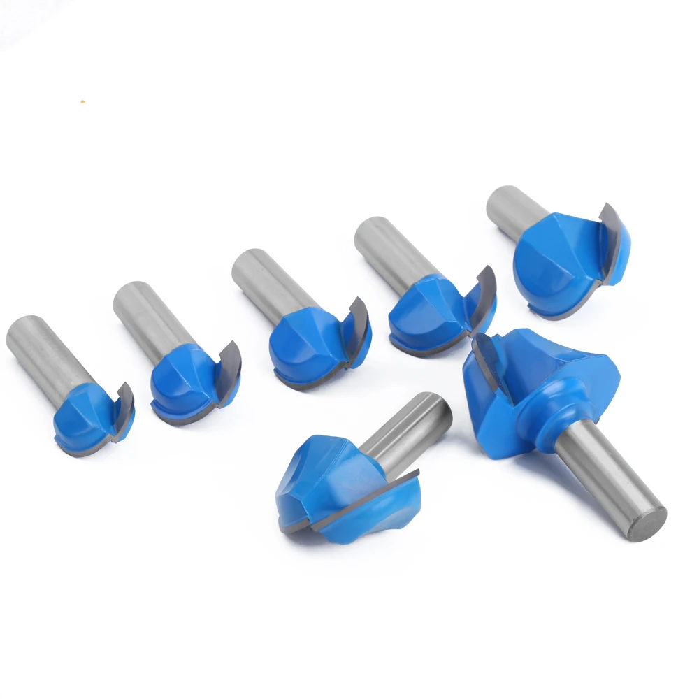 LAVIE 1pc 12mm 1/2 gambo naso tondo due flauti Router Bit Set per la lavorazione del legno Cove Box Bit Key Hole Application