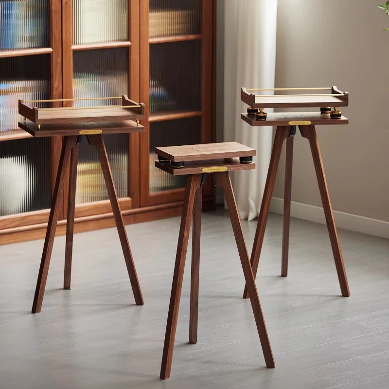 Speaker Floor Stand, Solid Wood Tripod Isolation Stand with Anti-Vibration Design, Decorative Audio Speaker Rack for Home view 2
