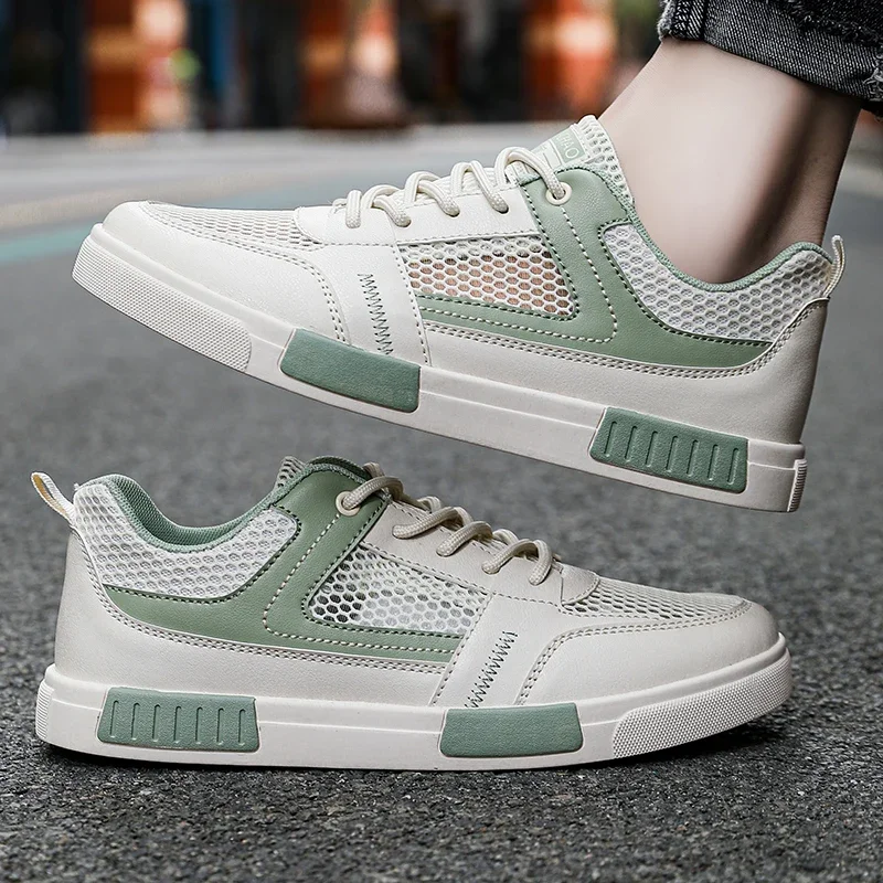 

Классические сетчатые кроссовки для скейтбординга, мужские дышащие повседневные кроссовки для мужчин, спортивная обувь, уличная нескользящая мужская обувь для скейтбординга, большие размеры 47