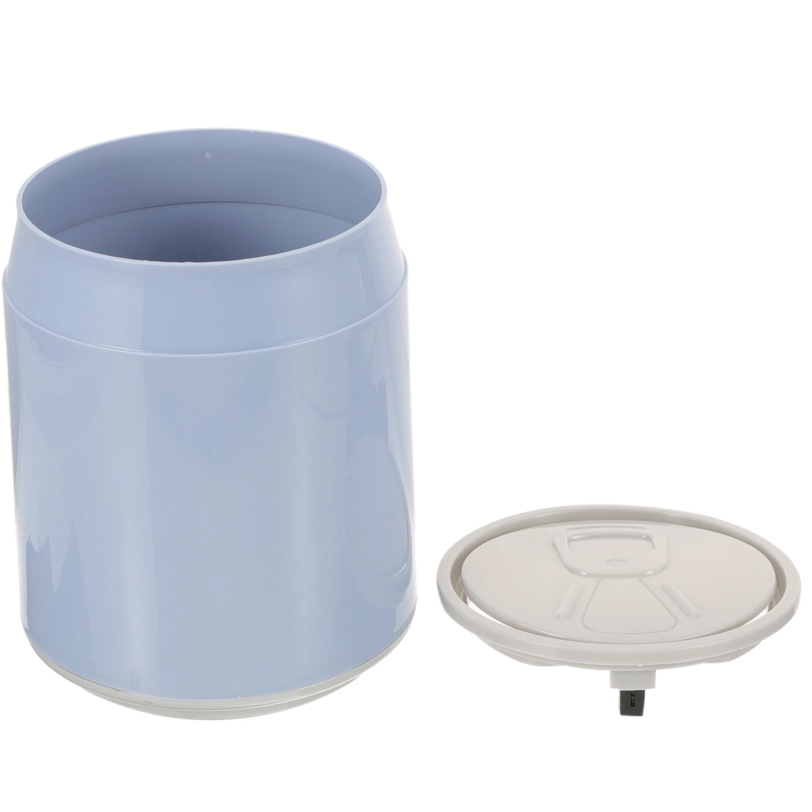 

Mini Trash Can Smooth Surface Easy Clean Reusable Plastic Desk Garbage Bin Lid Home Kitchen Bedroom Bath Table Waste Basket