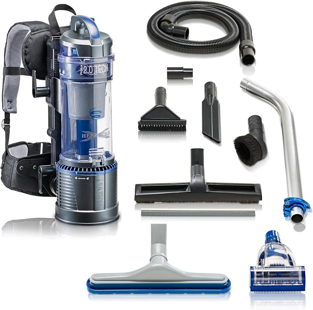 

Prolux 2.0 Standard Bagless Backpack Vacuum Cleaner, Lightweight & for Residential & Industrial Use, Double HEPA Filtration