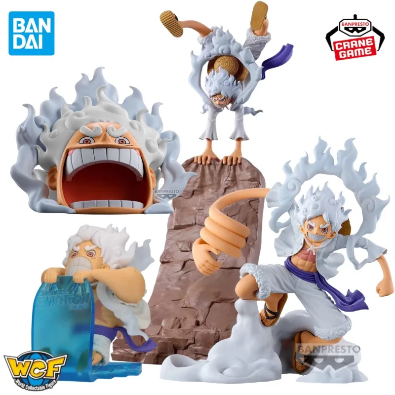 

Original BANDAI Banpresto One Piece FigLife Monkey D. Luffy Gear 5 Anime Figures Desktop Ornaments Mobile Phone Stand Pen Holder