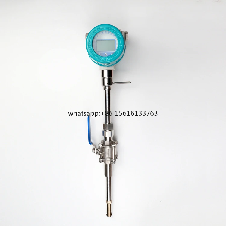 

High Temperature Digital RS485 Thermal Mass Gas Air Flow Meter Sensor Customizable Stainless Steel for Water Oil Insertion Type