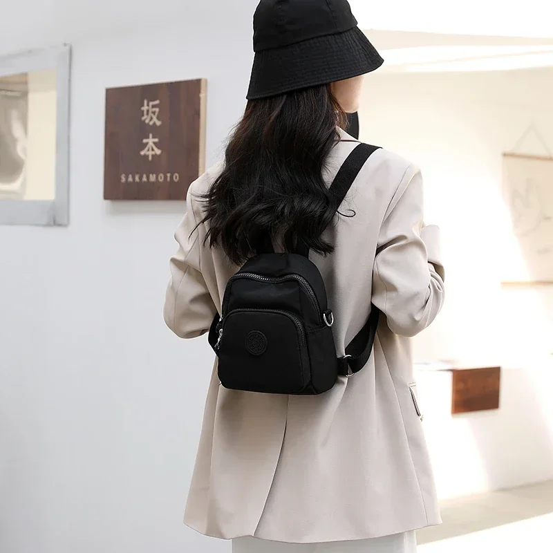 Korean Small Canvas Backpack Waterproof Fashion Shoulder Bags Women\'s Travel Casual Backpack College Students School Bag