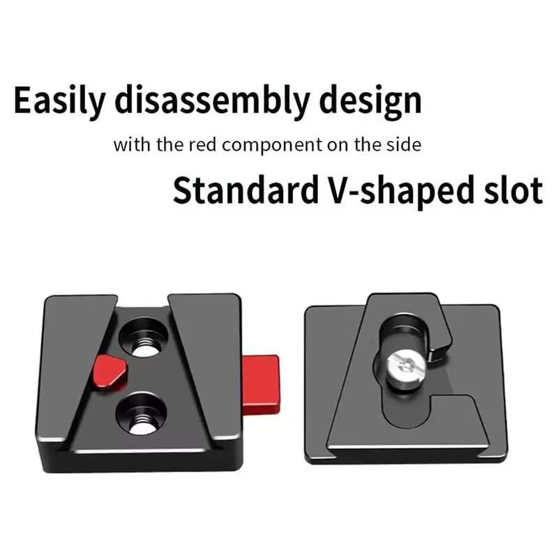 DTB8 Mini V-Lock Quick Release Plate Kit with Female V-Dock and Male Plate for Blackmagic URSA Mini Camera Battery Mount