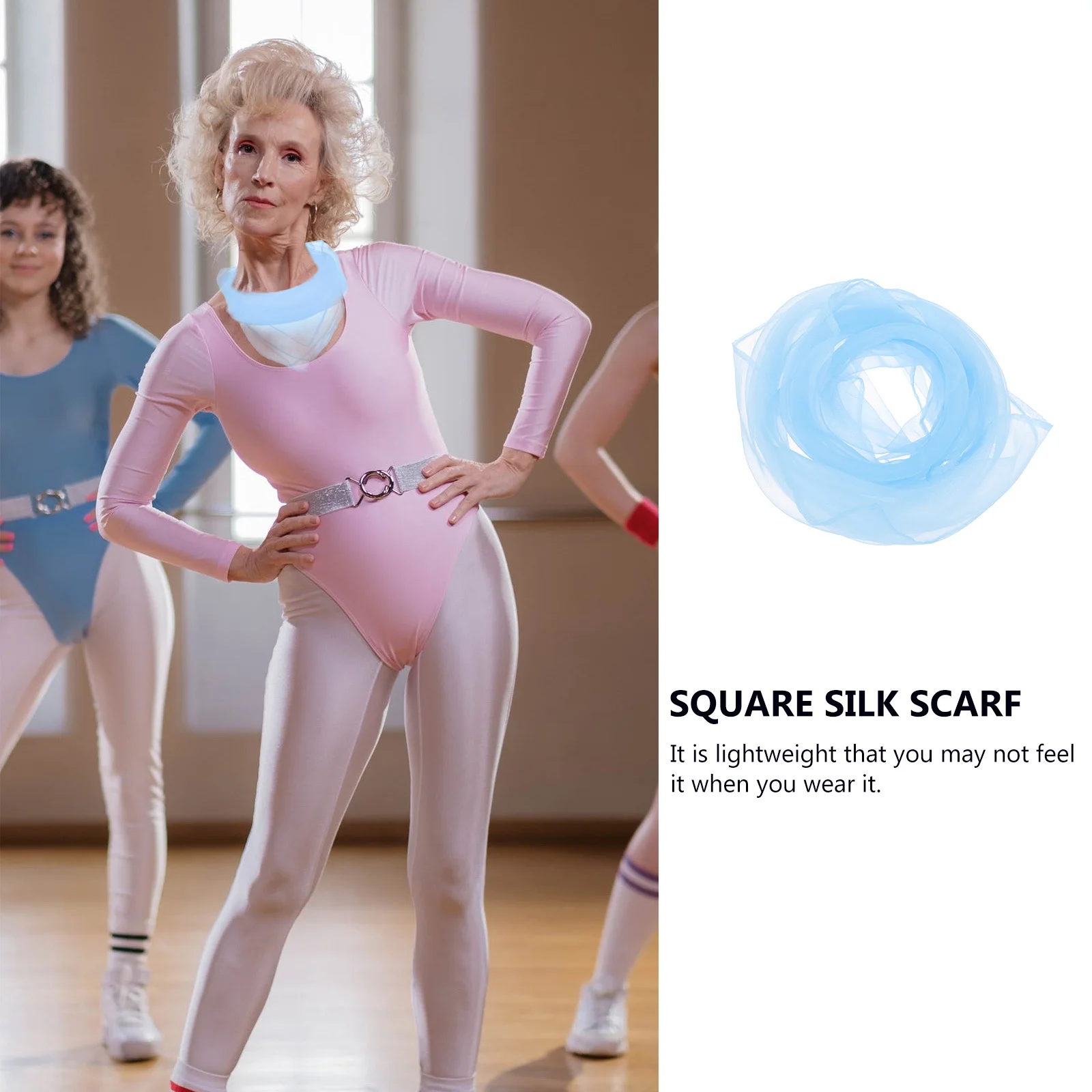 

10Pcs Solid Color Silk Scarves Lightweight Breathable Performance Scarves for Dance Kindergarten Play Accessories