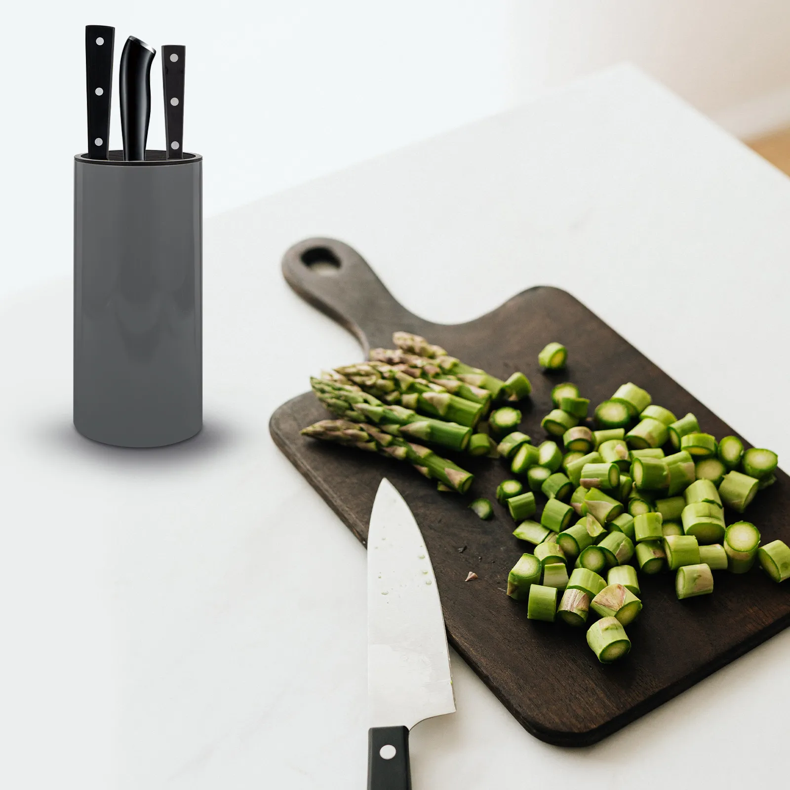 

1Pcs High Capacity Knife Storage Rack Versatile Cutting Tool Holder Space Efficient Kitchen Organizer for Home Professional Use